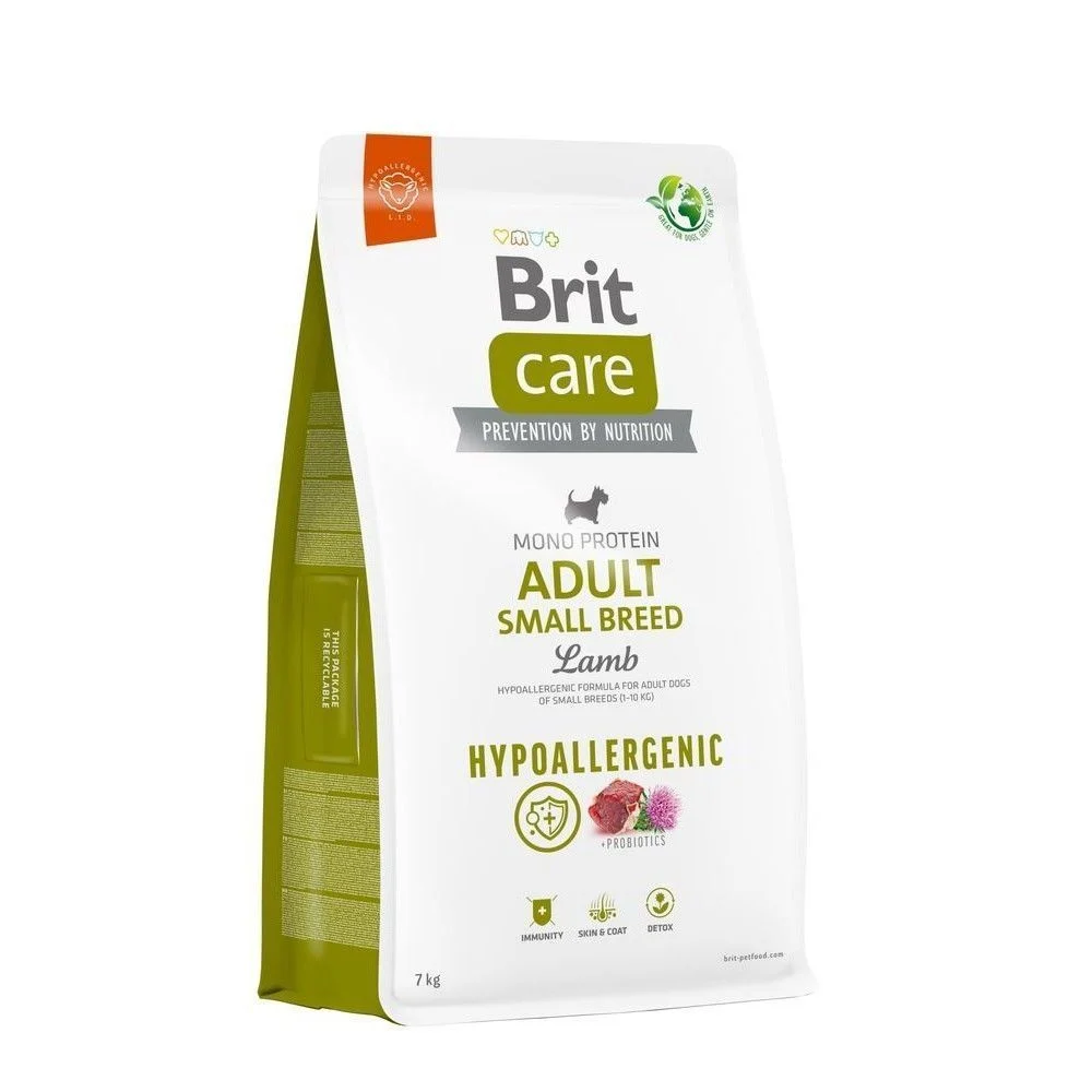 Сухий корм для собак Brit Care Hypoallergenic Adult Small Breed 7 кг - ягня