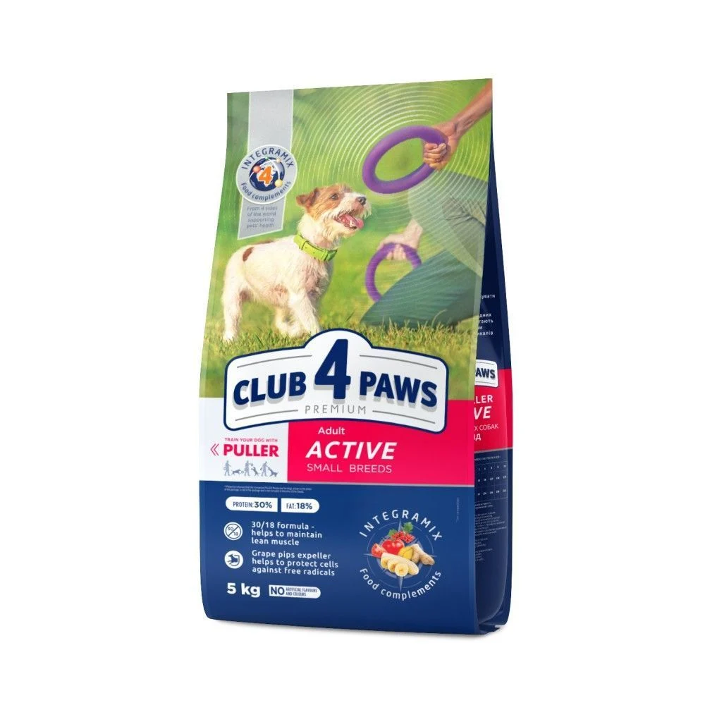 Сухий корм для собак Club 4 Paws Adult Active Small Breeds 5 кг - курка Сухий корм для собак Club 4 Paws Adult Active Small Breeds 5 кг - курка