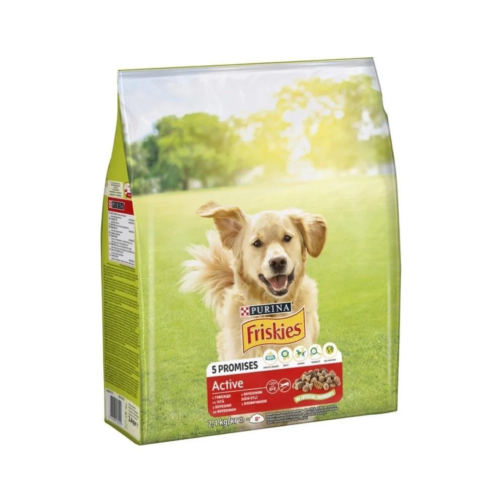 Сухой корм для взрослых собак Friskies Active 10 кг (говядина)