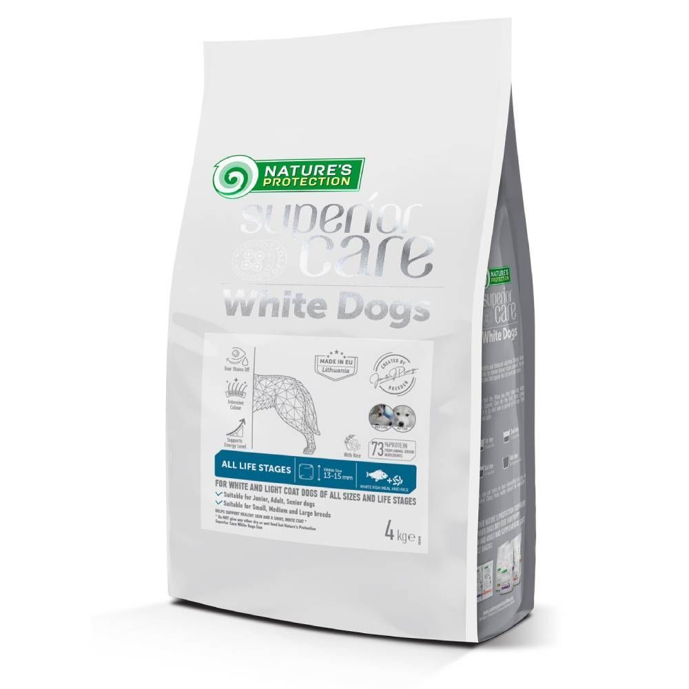 Сухий корм для собак Nature's Protection Superior Care White Dogs All Life Stages 4 кг - біла риба