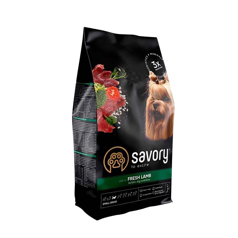 Сухий корм для собак Savory Small Breed 1 кг - ягня Сухий корм для собак Savory Small Breed 1 кг - ягня