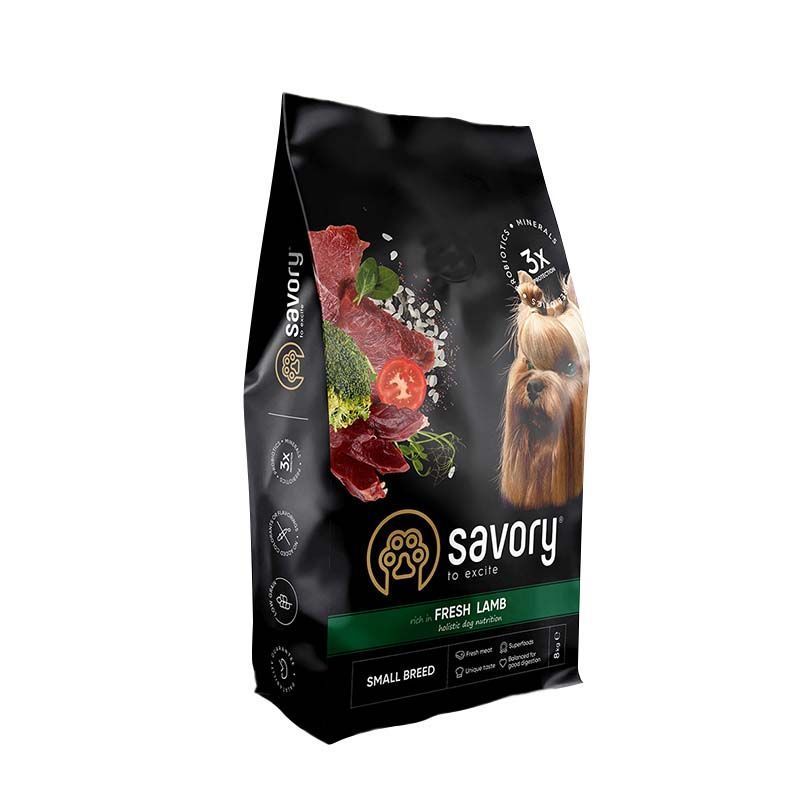 Сухой корм для собак Savory Small Breed 8 кг - ягненок