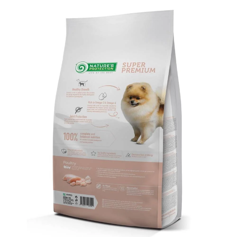 Сухий корм для цуценят Nature's Protection Mini Junior Small Breeds 2 кг - домашня птиця