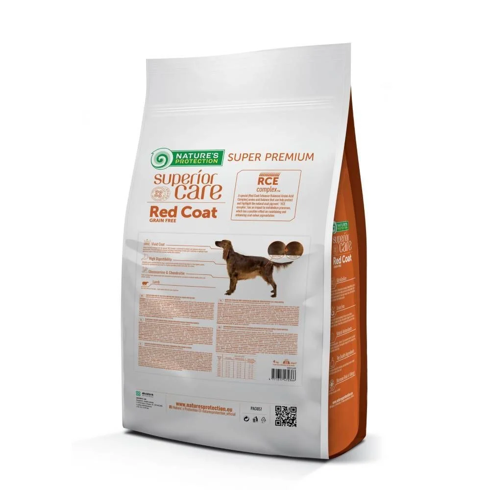Сухий корм для собак Nature's Protection Superior Care Red Coat Grain Free Adult All Breeds 4 кг - ягня