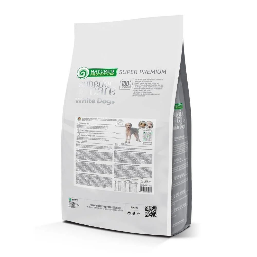 Сухий корм для собак Nature's Protection Superior Care White Dogs All Life Stages 4 кг - комахи