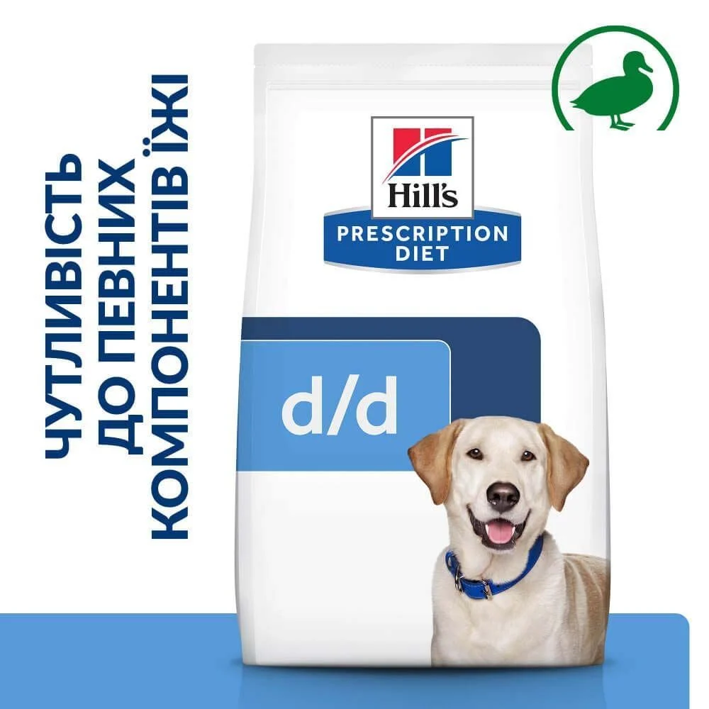 Сухий корм для собак Hill’s Prescription Diet Food Sensitivities d/d 1,5 кг - качка та рис Сухий корм для собак Hill’s Prescription Diet Food Sensitivities d/d 1,5 кг - качка та рис