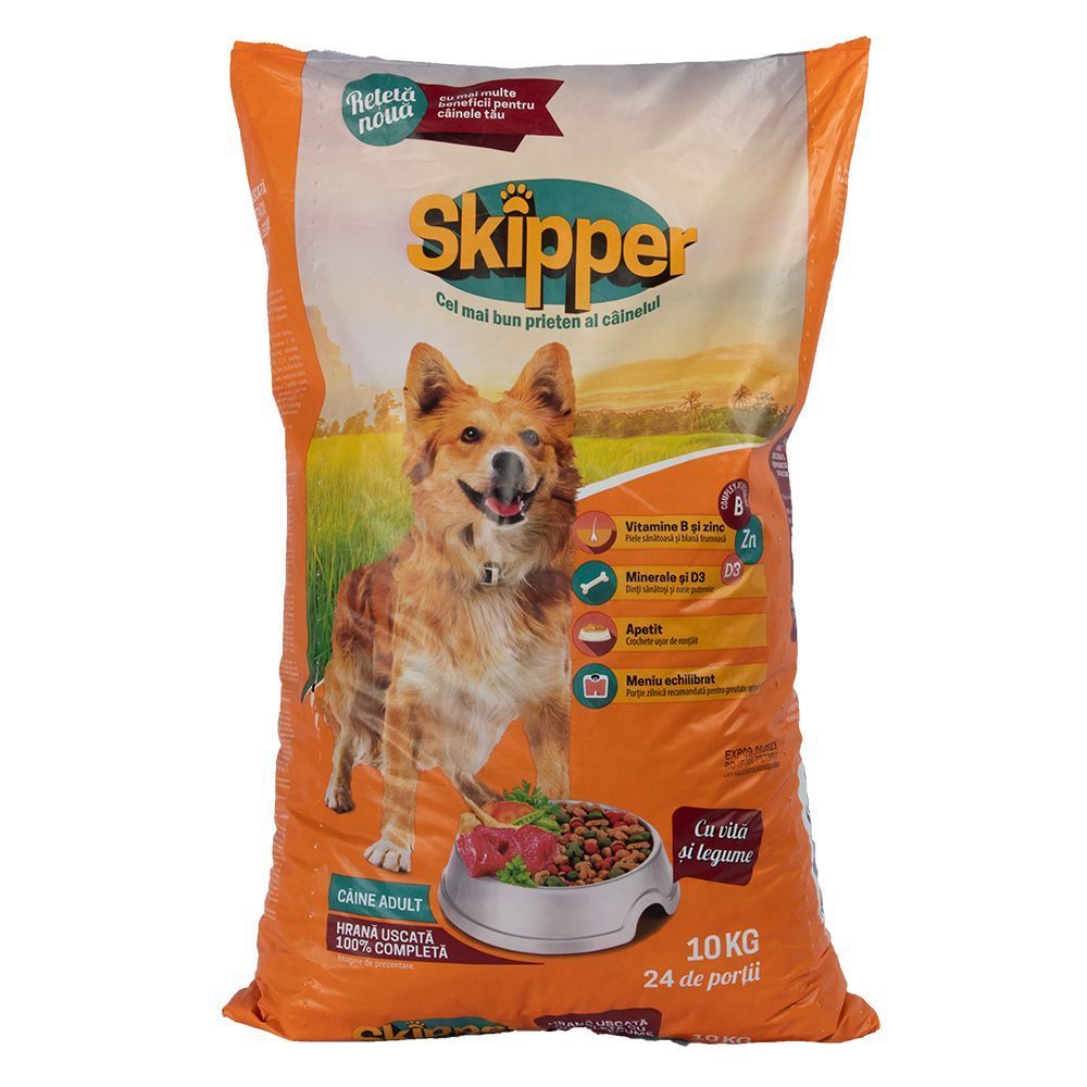 Cухий корм для собак Skipper Adult 10 кг - яловичина та овочі