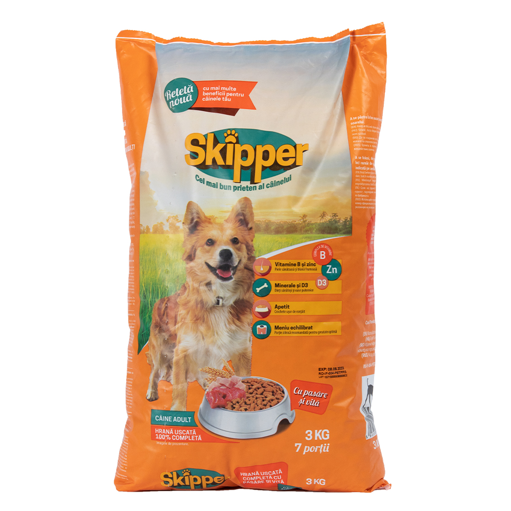 Сухой корм для собак SKIPPER 3 кг (курица и говядина) Сухой корм для собак SKIPPER 3 кг (курица и говядина)