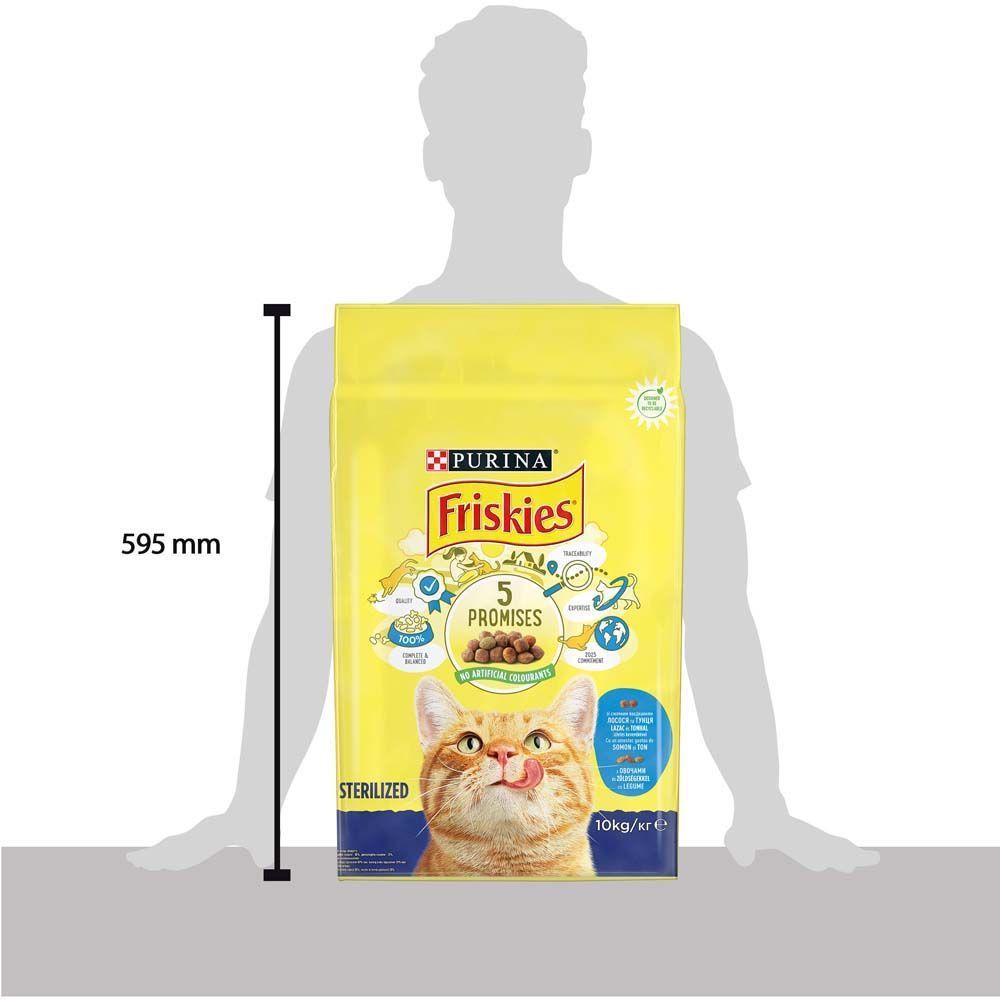 Сухий корм для котів Friskies 5 Promises Sterilized 10 кг - лосось, тунець та овочі