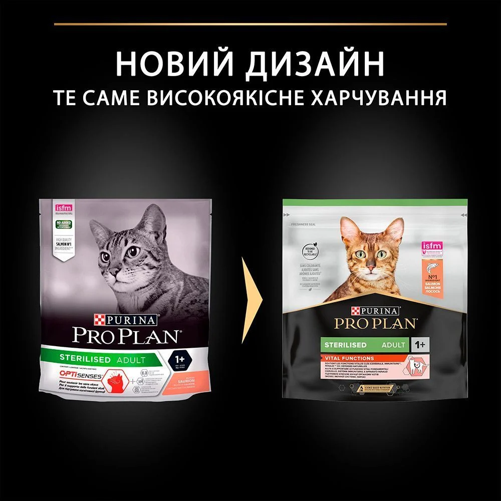 Сухий корм для котів Pro Plan Sterilised Adult Vital Functions 400 г - лосось