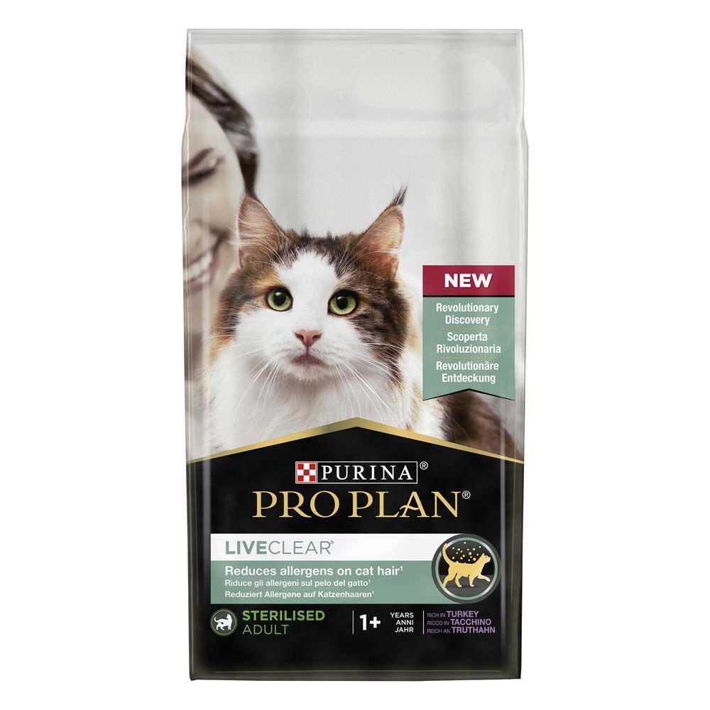 Сухой корм для кошек Pro Plan LiveClear Sterilised Adult 1,4 кг - индейка Сухой корм для кошек Pro Plan LiveClear Sterilised Adult 1,4 кг - индейка
