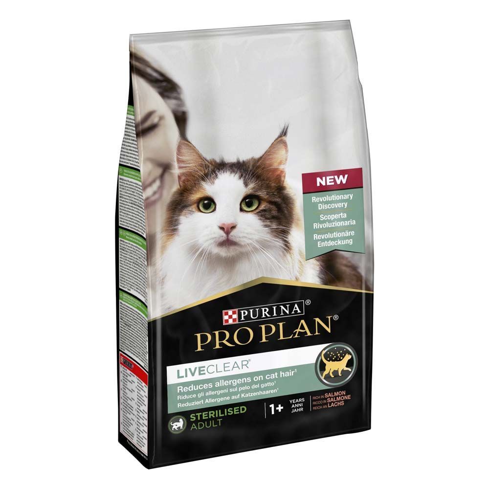 Сухой корм для кошек Pro Plan LiveClear Sterilised Adult 1,4 кг - лосось Сухой корм для кошек Pro Plan LiveClear Sterilised Adult 1,4 кг - лосось