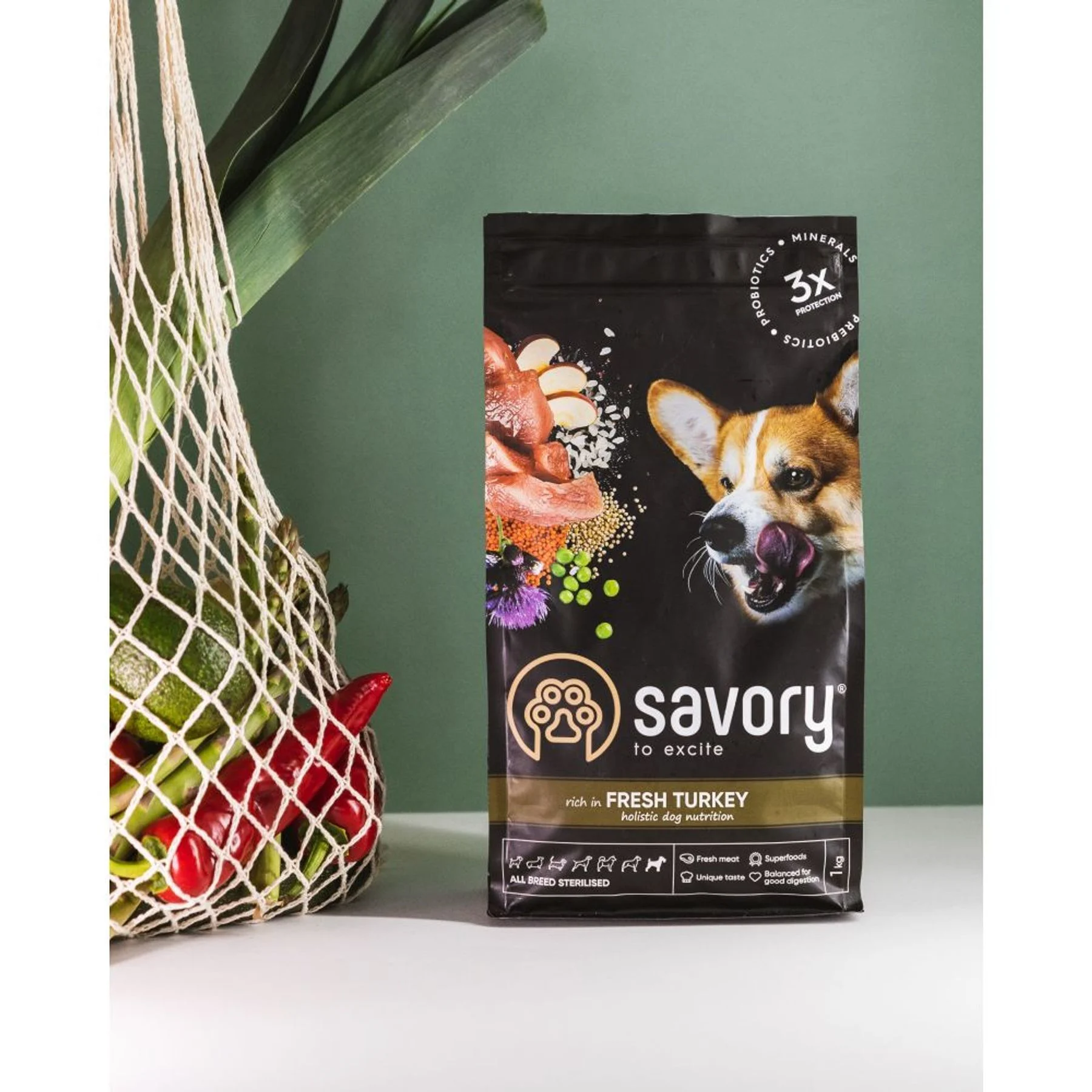 Сухий корм для собак Savory All Breed Sterilised 1 кг - індичка Сухий корм для собак Savory All Breed Sterilised 1 кг - індичка