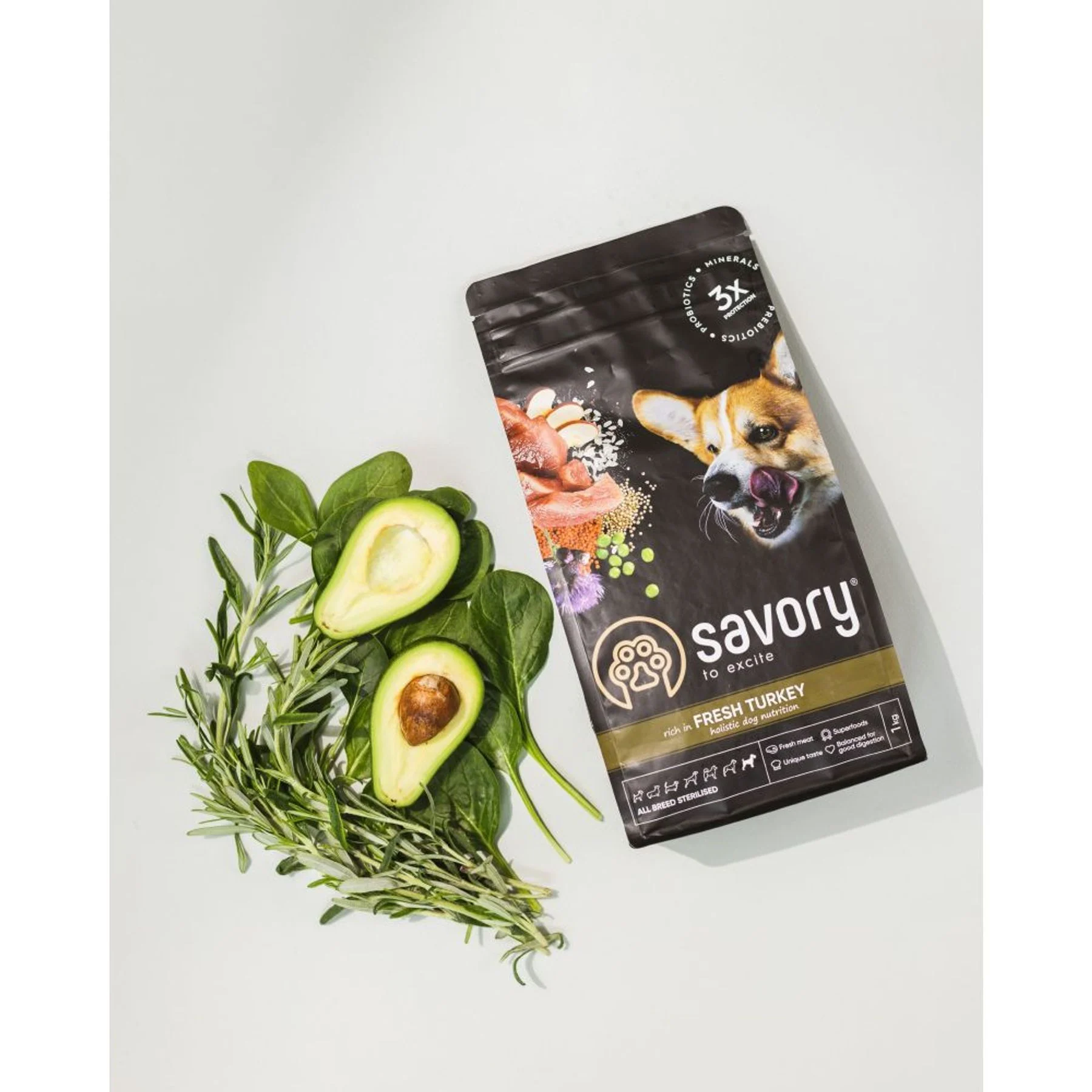 Сухий корм для собак Savory All Breed Sterilised 1 кг - індичка Сухий корм для собак Savory All Breed Sterilised 1 кг - індичка