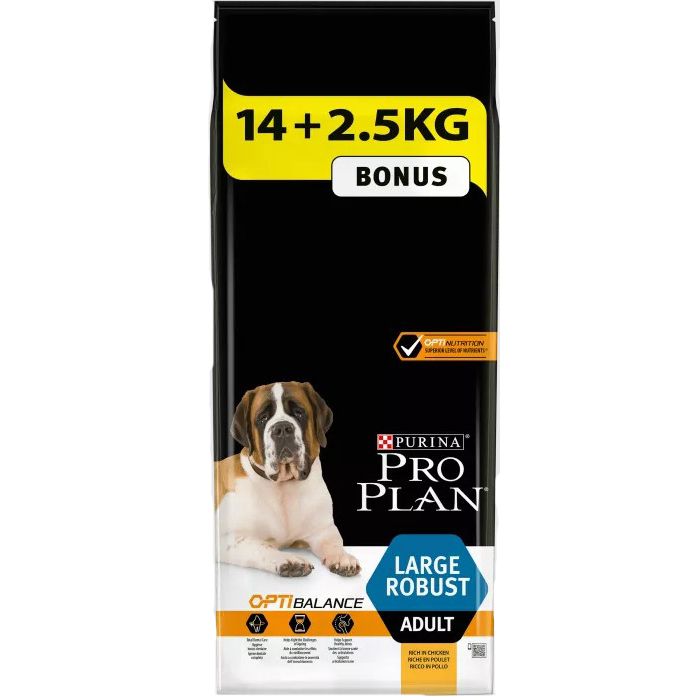 Сухой корм для взрослых собак крупных пород Purina Pro Plan Large Robust Adult 14 + 2,5 кг (курица) Сухой корм для взрослых собак крупных пород Purina Pro Plan Large Robust Adult 14 + 2,5 кг (курица)