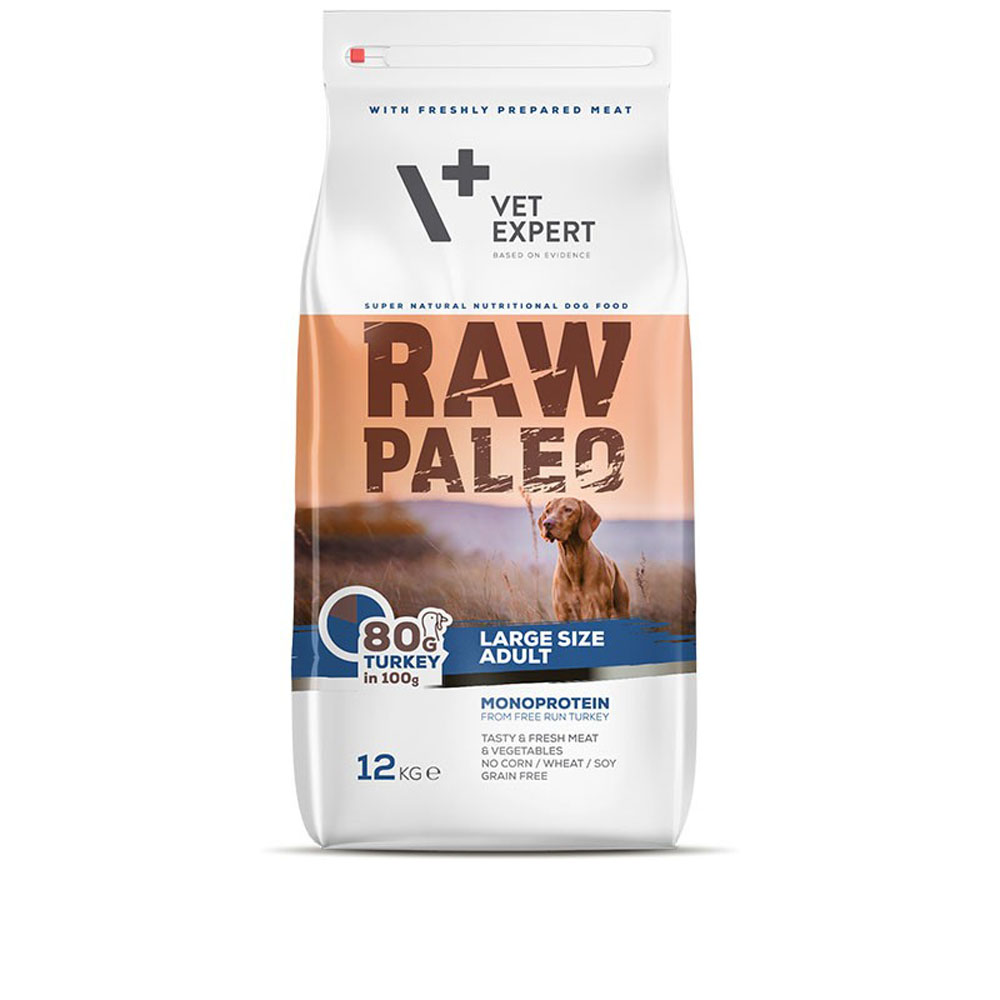 Сухой корм для взрослых собак крупных пород Raw Paleo Adult Large Turkey 12 кг (индейка)