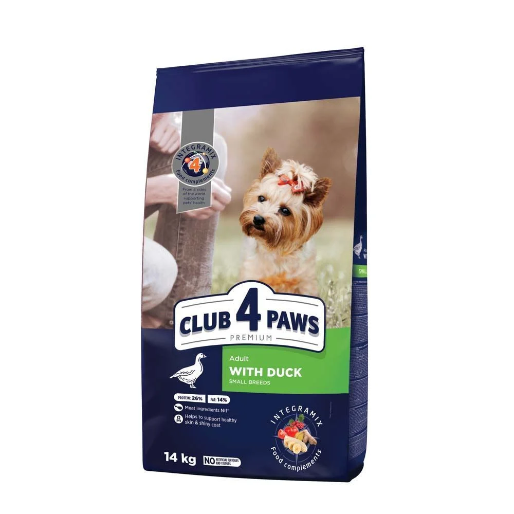 Сухой корм для собак Club 4 Paws Premium Small Breeds 14 кг - утка