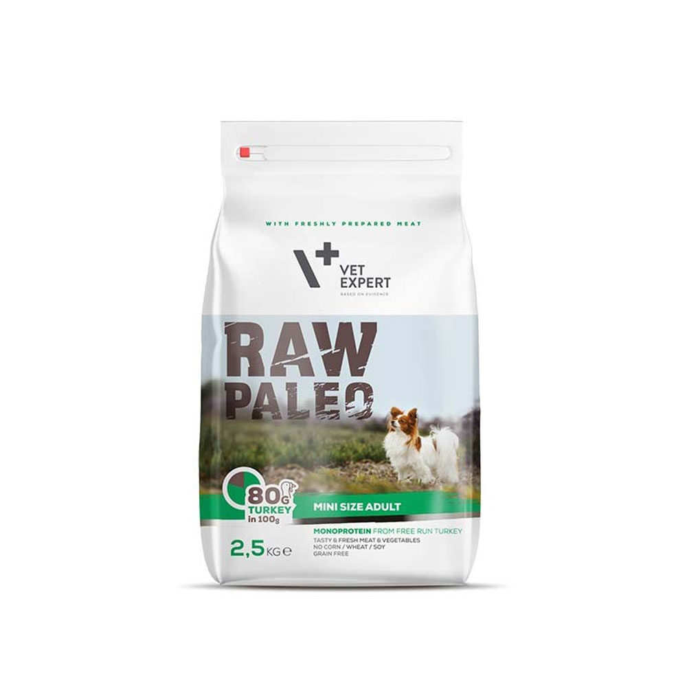 Сухой корм для взрослых собак мелких пород Raw Paleo Adult Mini Beef 2,5 кг (говядина)