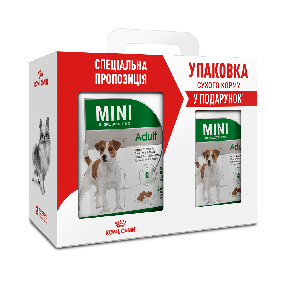 Сухий корм для собак Royal Canin Mini Adult 2 кг + 800 г