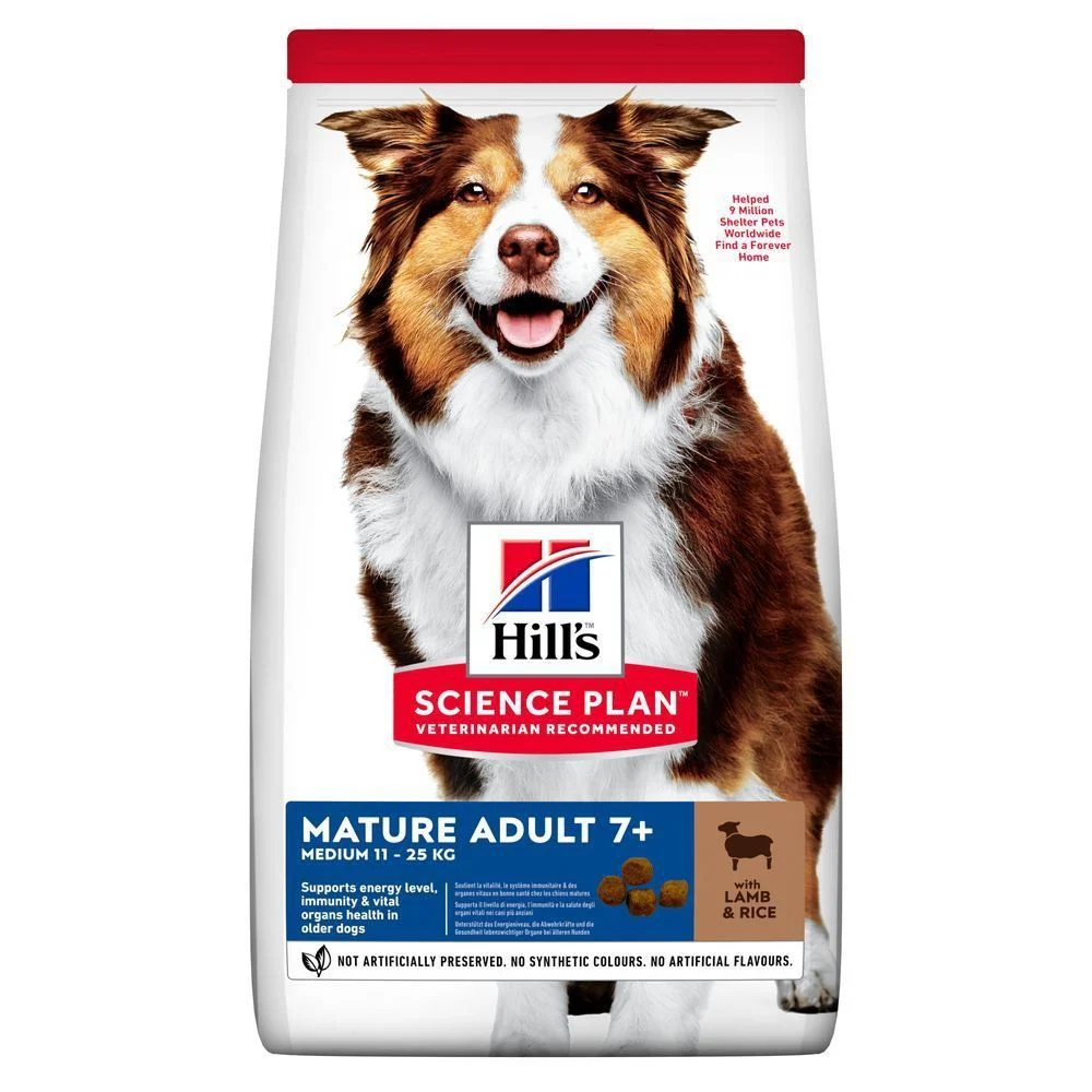 Сухий корм для собак Hill’s Science Plan Mature Adult 7+ Medium Breed 2,5 кг - ягня та рис Сухий корм для собак Hill’s Science Plan Mature Adult 7+ Medium Breed 2,5 кг - ягня та рис