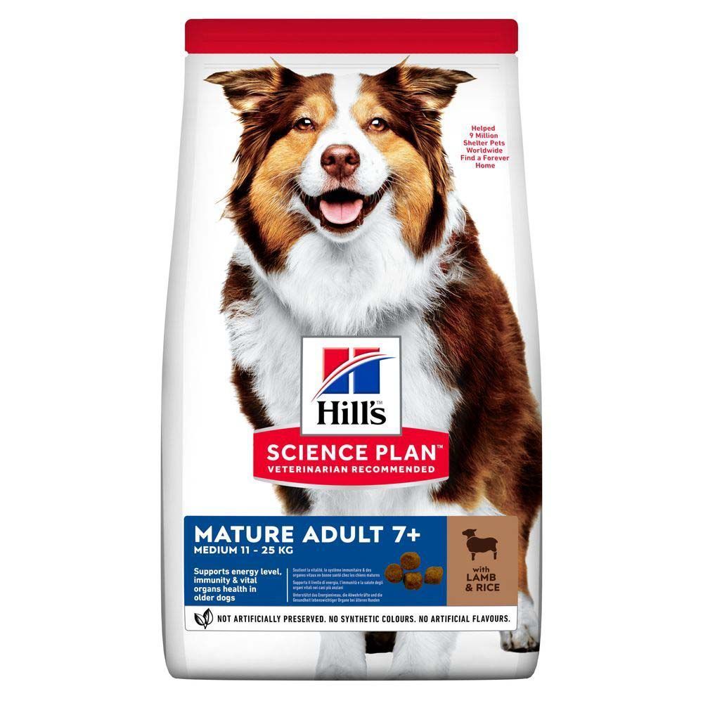 Сухий корм для собак Hill’s Science Plan Mature Adult 7+ Medium Breed 14 кг - ягня та рис Сухий корм для собак Hill’s Science Plan Mature Adult 7+ Medium Breed 14 кг - ягня та рис