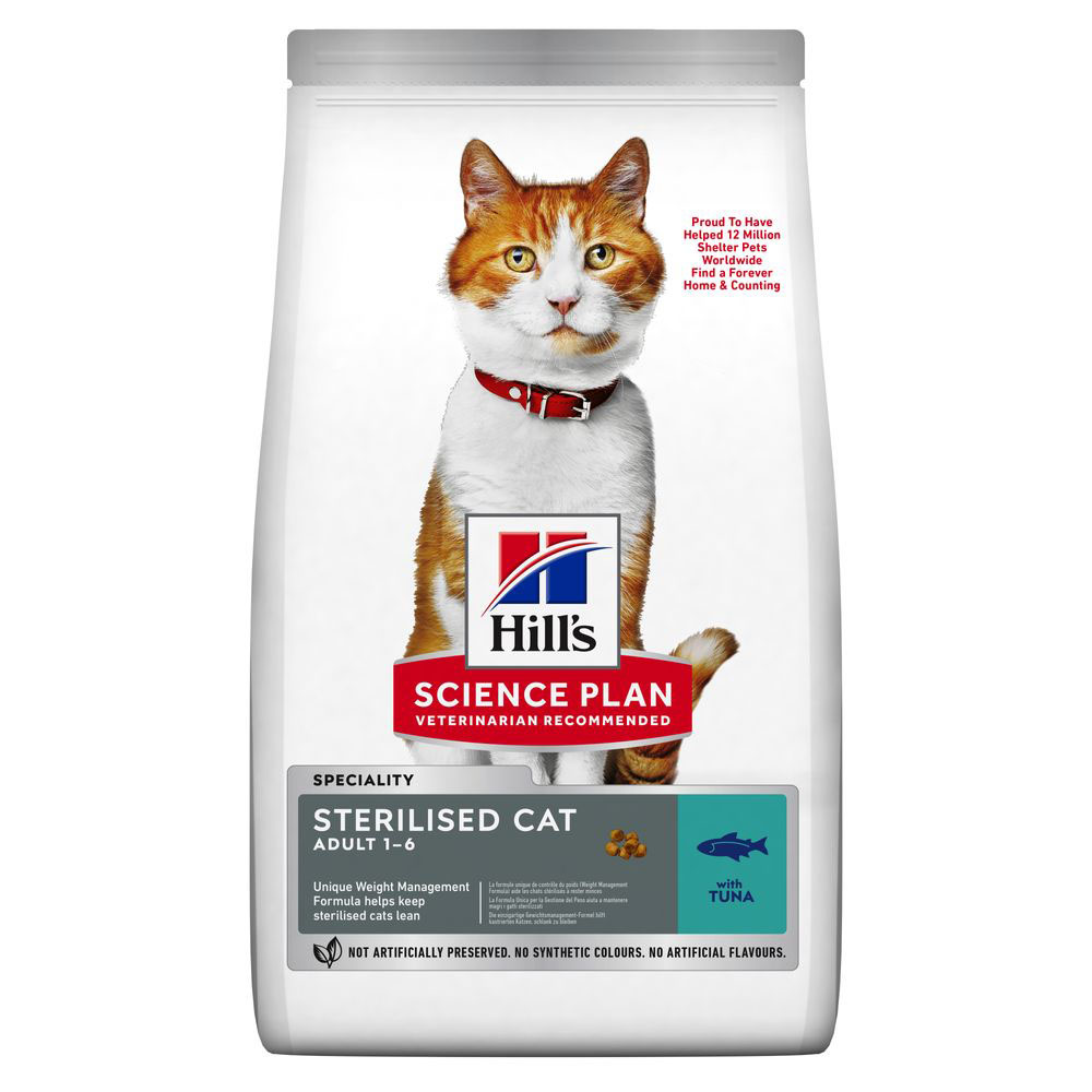 Сухой корм для кошек Hill's Science Plan Sterilised Adult 1-6 10 кг - тунец Сухой корм для кошек Hill's Science Plan Sterilised Adult 1-6 10 кг - тунец