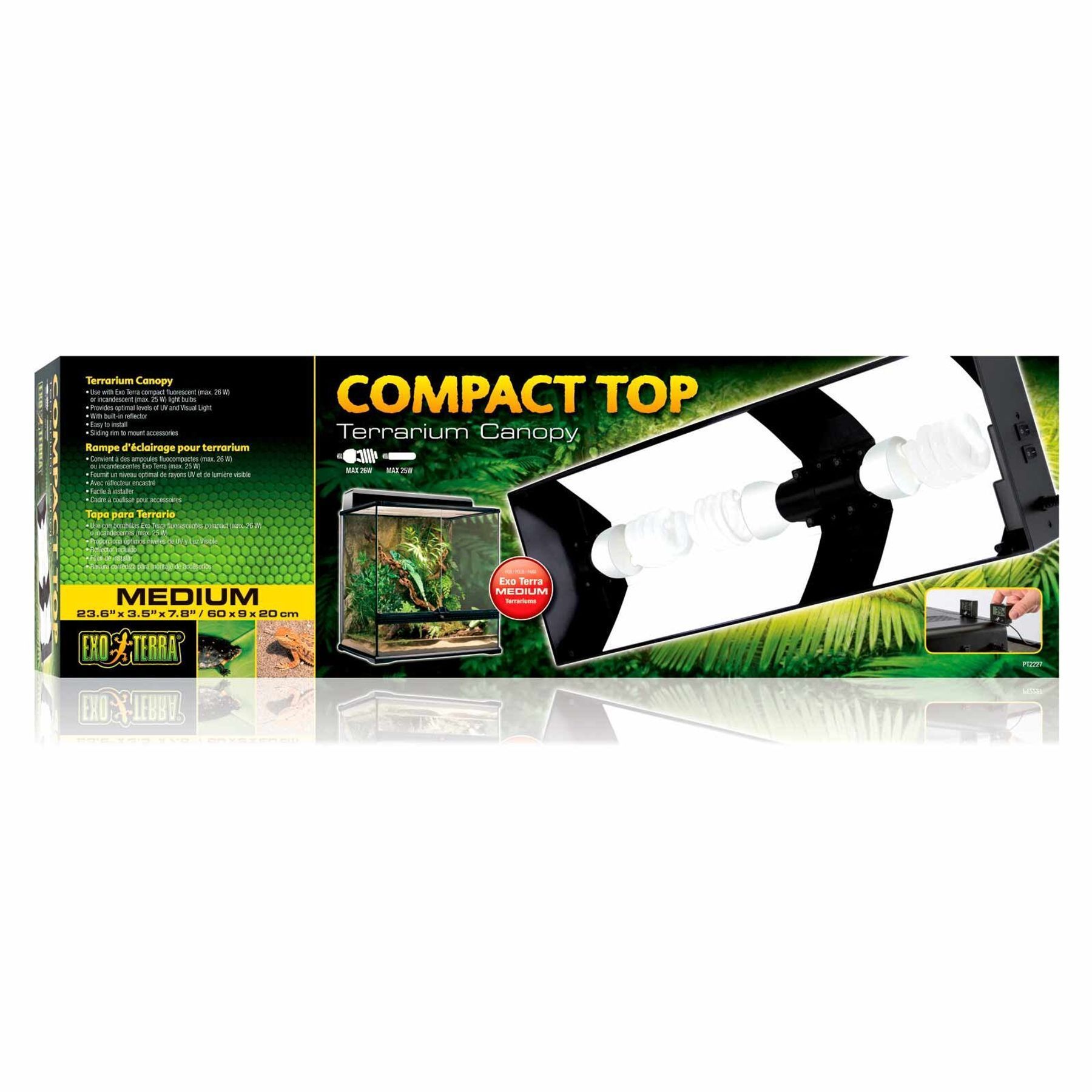 Світильник для тераріума Exo Terra «Compact Top» E27, 60 x 9 x 20 см Світильник для тераріума Exo Terra «Compact Top» E27, 60 x 9 x 20 см