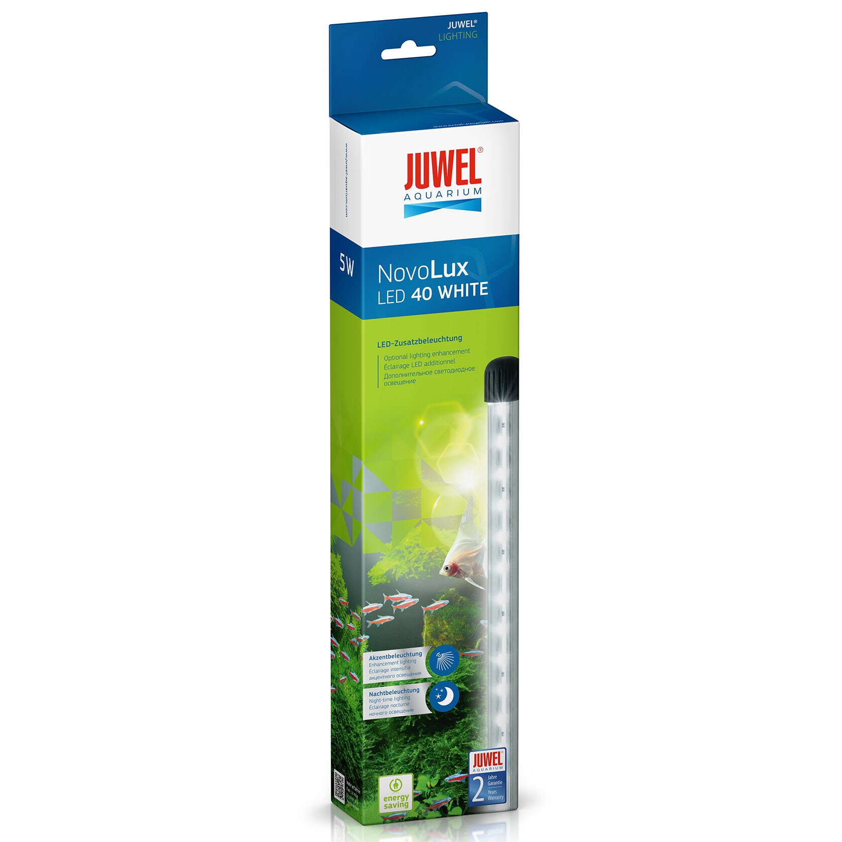 Світлодіодна лампа з автономним джерелом живлення Juwel «NovoLux LED 40 White» 5 W, 34 см (для акваріума Juwel «Vio 40»)