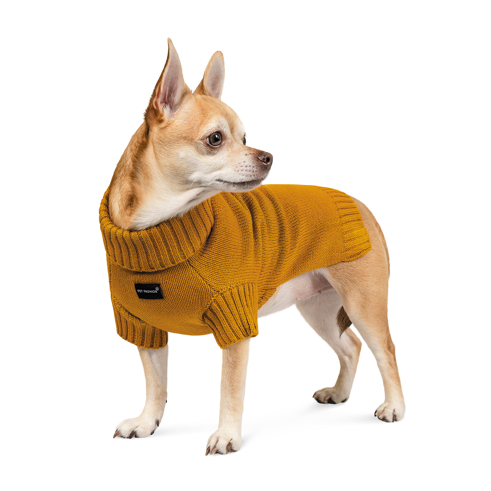 Свитер для собак Pet Fashion «Fluff» XS (горчичный)