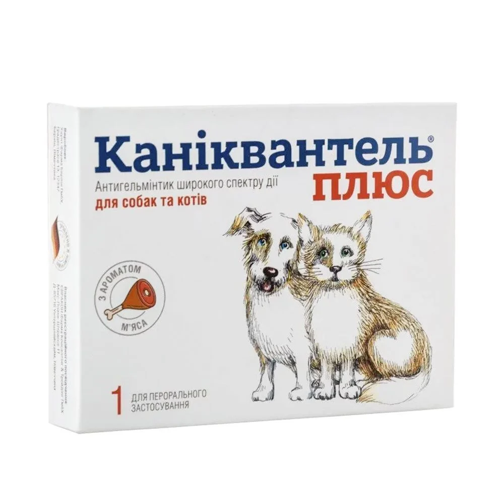 Таблетки для собак Haupt Pharma Каніквантель Плюс на 10 кг, 1 шт Таблетки для собак Haupt Pharma Каніквантель Плюс на 10 кг, 1 шт