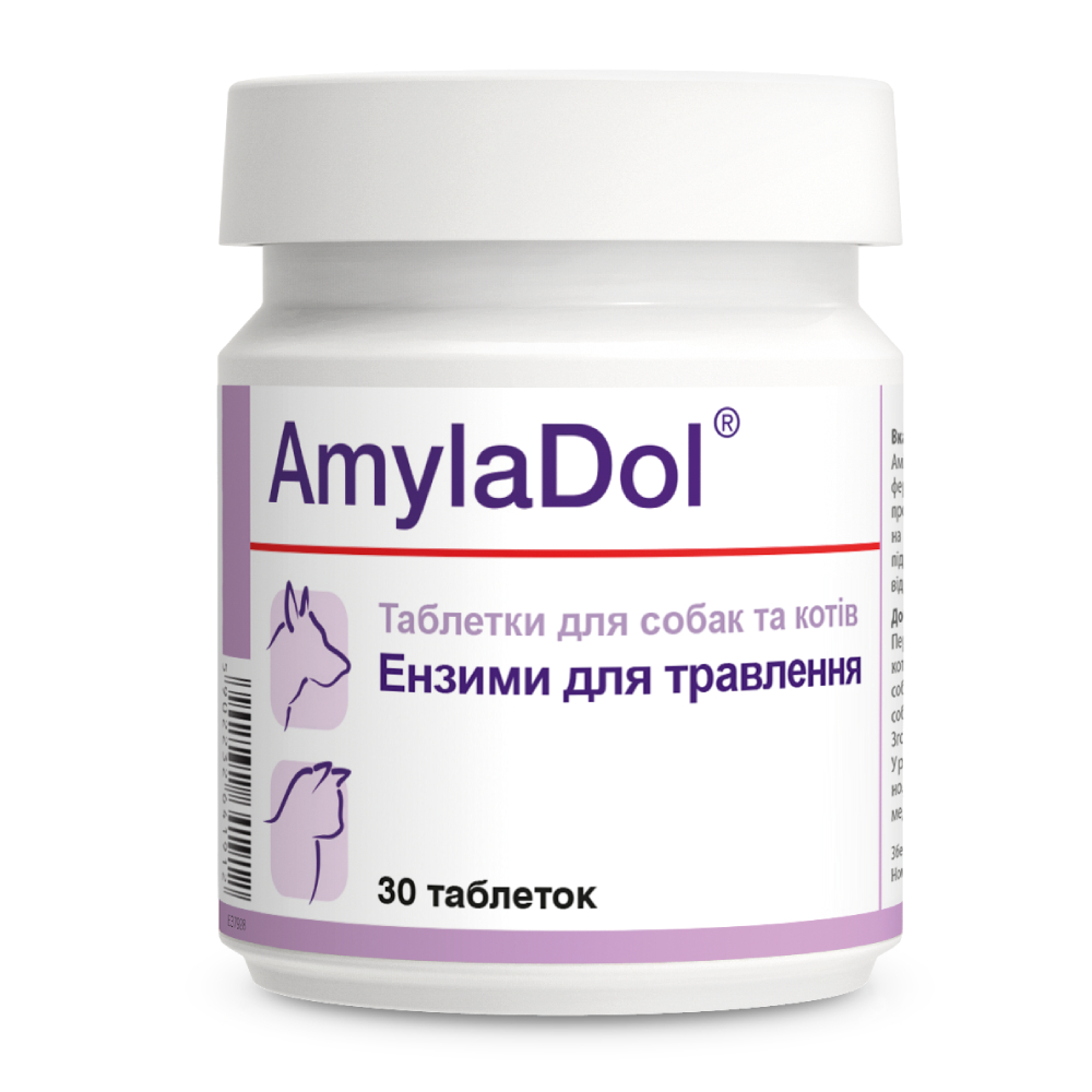 Таблетки для собак та котів Dolfos AmylaDol 30 шт Таблетки для собак та котів Dolfos AmylaDol 30 шт
