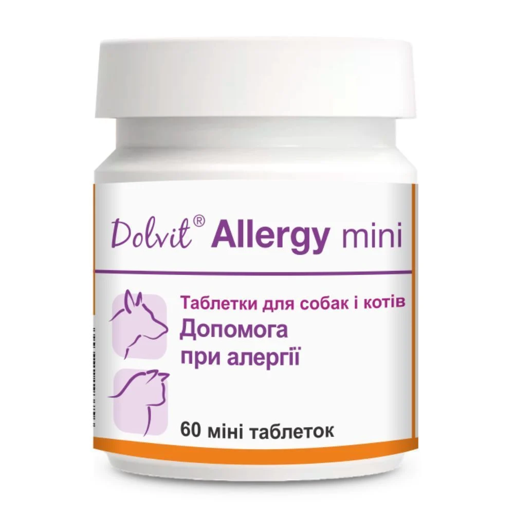 Таблетки для собак та котів Dolfos Dolvit Allergy mini 60 шт Таблетки для собак та котів Dolfos Dolvit Allergy mini 60 шт