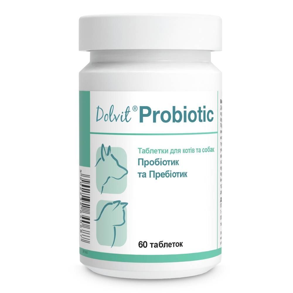 Таблетки для собак и кошек Dolfos Dolvit Probiotic 60 шт Таблетки для собак и кошек Dolfos Dolvit Probiotic 60 шт