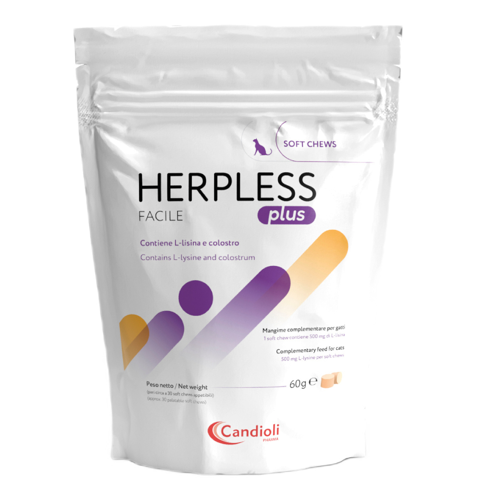 Таблетки для котів Candioli Herpless Plus Facile 60 г Таблетки для котів Candioli Herpless Plus Facile 60 г