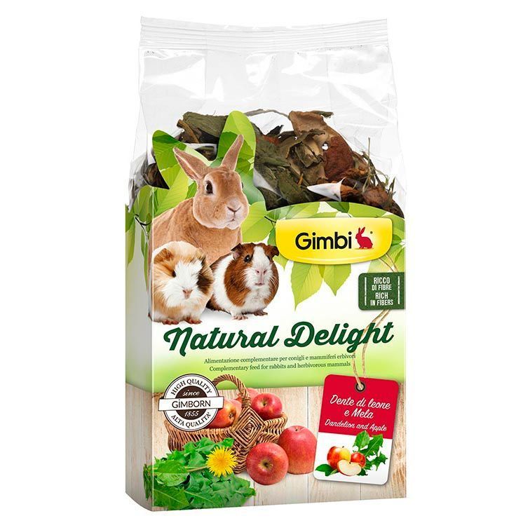 Лакомства для грызунов GimBi Natural Delight 100 г — одуванчик и яблоко Лакомства для грызунов GimBi Natural Delight 100 г — одуванчик и яблоко