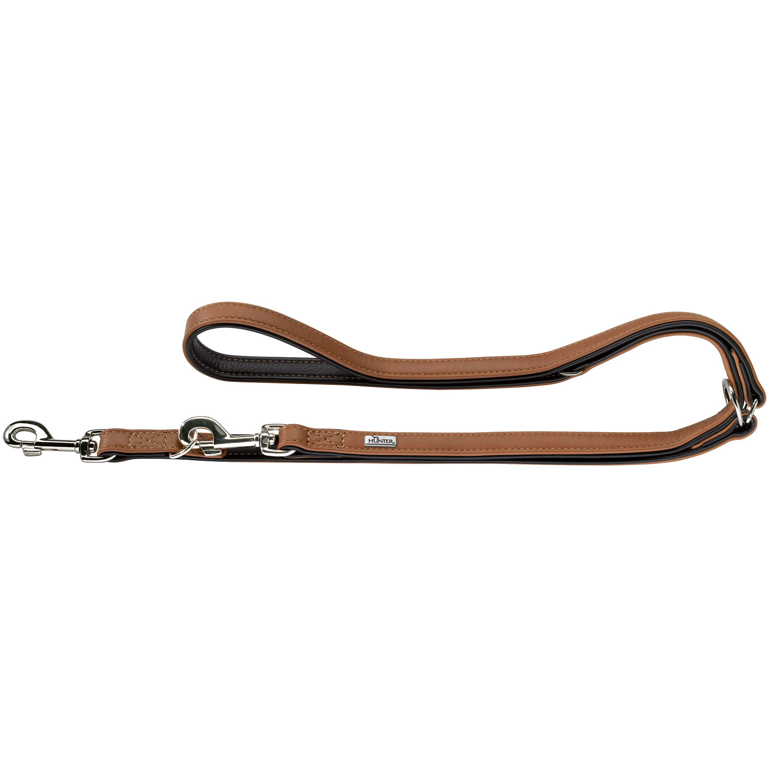 Тренировочный поводок Hunter «Training leash Canadian» 2 м / 20 мм (коричневый и черный)