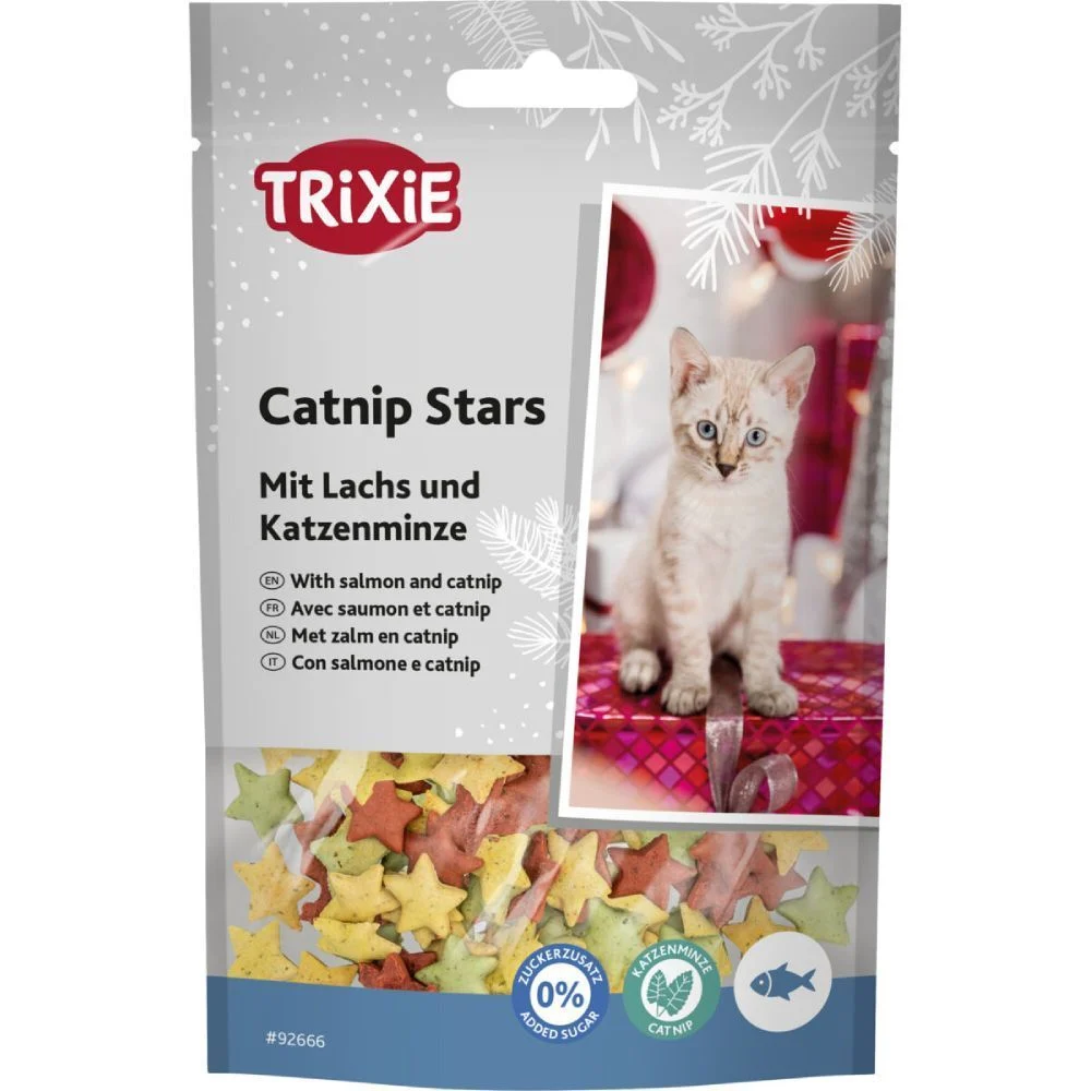 Лакомства для кошек Trixie Catnip Stars 50 г - лосось и кошачья мята Лакомства для кошек Trixie Catnip Stars 50 г - лосось и кошачья мята