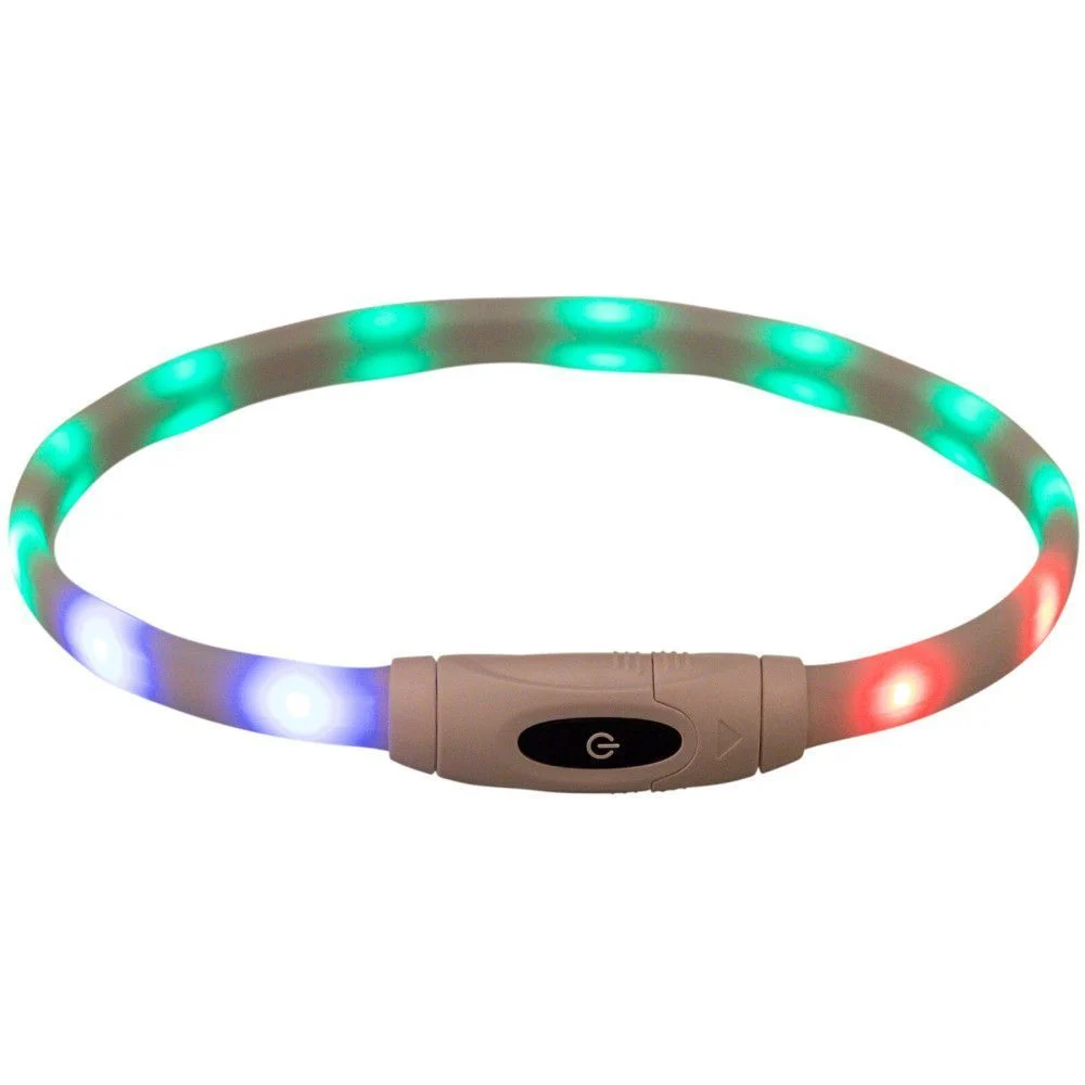 Trixie Flash Light Ring USB ошейник для собак XS–XL 65 см х 16 мм - разноцветный Trixie Flash Light Ring USB ошейник для собак XS–XL 65 см х 16 мм - разноцветный