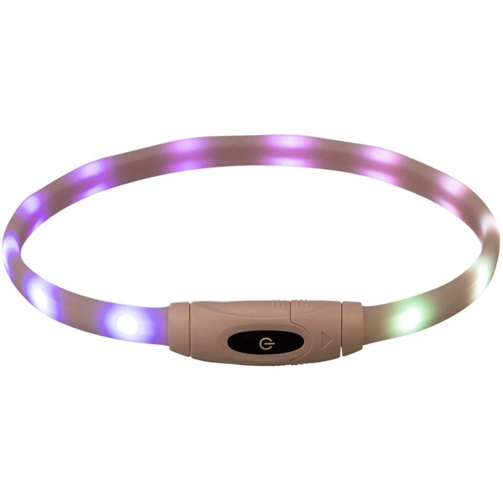 Trixie Flash Light Ring USB ошейник для собак XS–XL 65 см х 16 мм - разноцветный Trixie Flash Light Ring USB ошейник для собак XS–XL 65 см х 16 мм - разноцветный