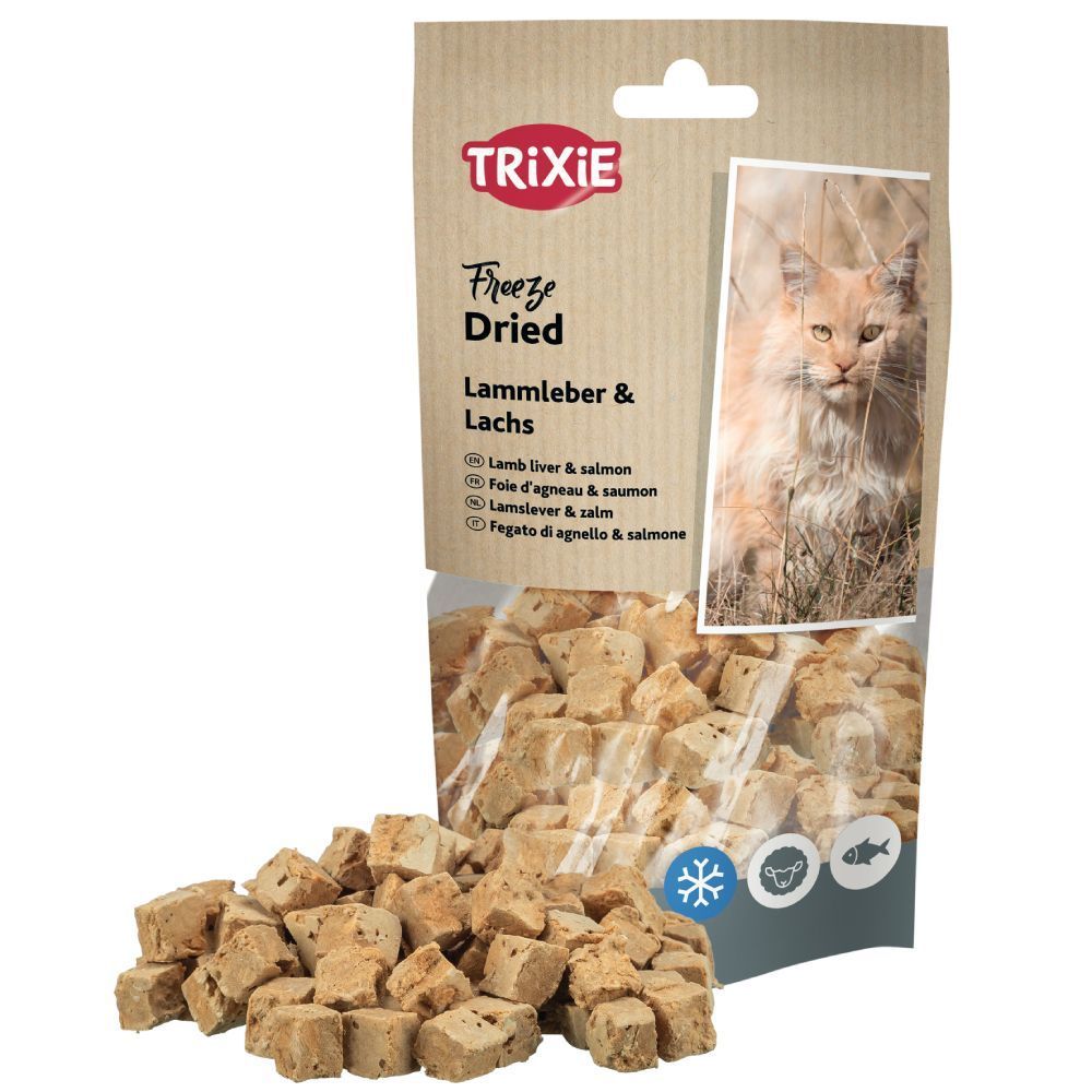 Ласощі для котів Trixie Freeze Dried 25 г - бараняча печінка та лосось Ласощі для котів Trixie Freeze Dried 25 г - бараняча печінка та лосось