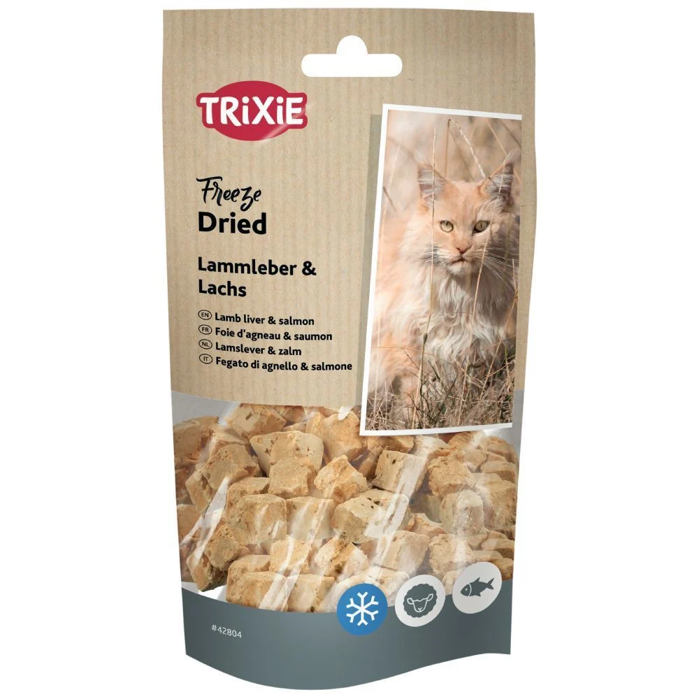 Ласощі для котів Trixie Freeze Dried 25 г - бараняча печінка та лосось Ласощі для котів Trixie Freeze Dried 25 г - бараняча печінка та лосось