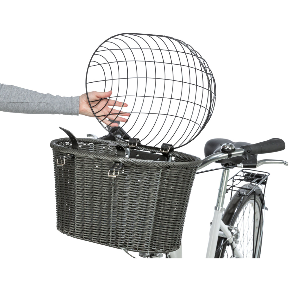 Trixie Front Bicycle Basket корзина на велосипед для собак 44x41x34 см - антрацит Trixie Front Bicycle Basket корзина на велосипед для собак 44x41x34 см - антрацит