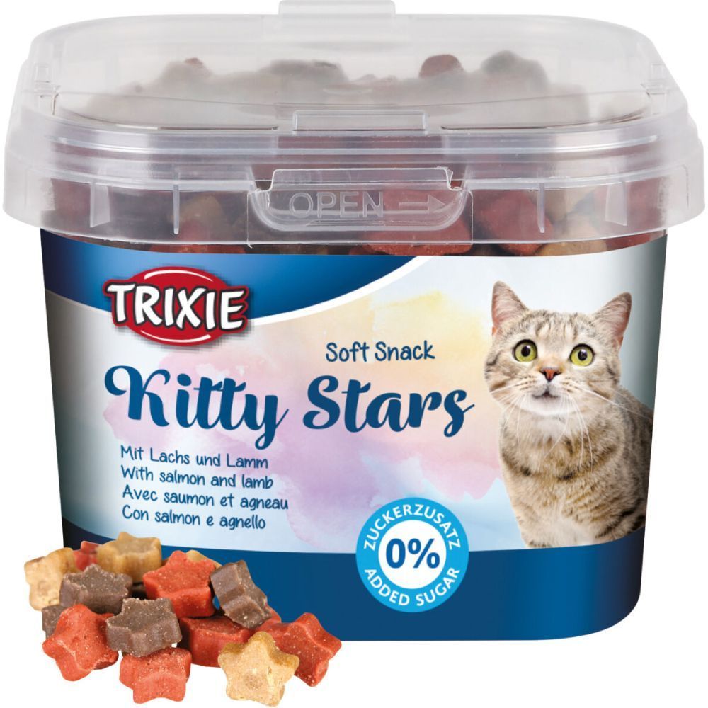 Лакомства для кошек Trixie Kitty Stars 140 г — ягненок и лосось Лакомства для кошек Trixie Kitty Stars 140 г — ягненок и лосось