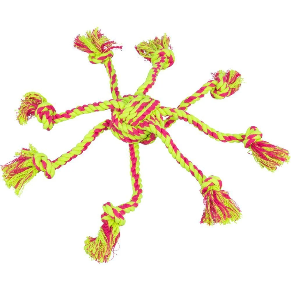 Trixie Playing Rope with Woven-in Ball игрушка для собак 44 см - разноцветная Trixie Playing Rope with Woven-in Ball игрушка для собак 44 см - разноцветная