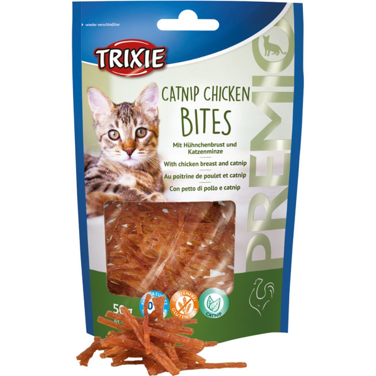 Ласощі для котів Trixie Premio Bites 50 г - курка та котяча м'ята Ласощі для котів Trixie Premio Bites 50 г - курка та котяча м'ята