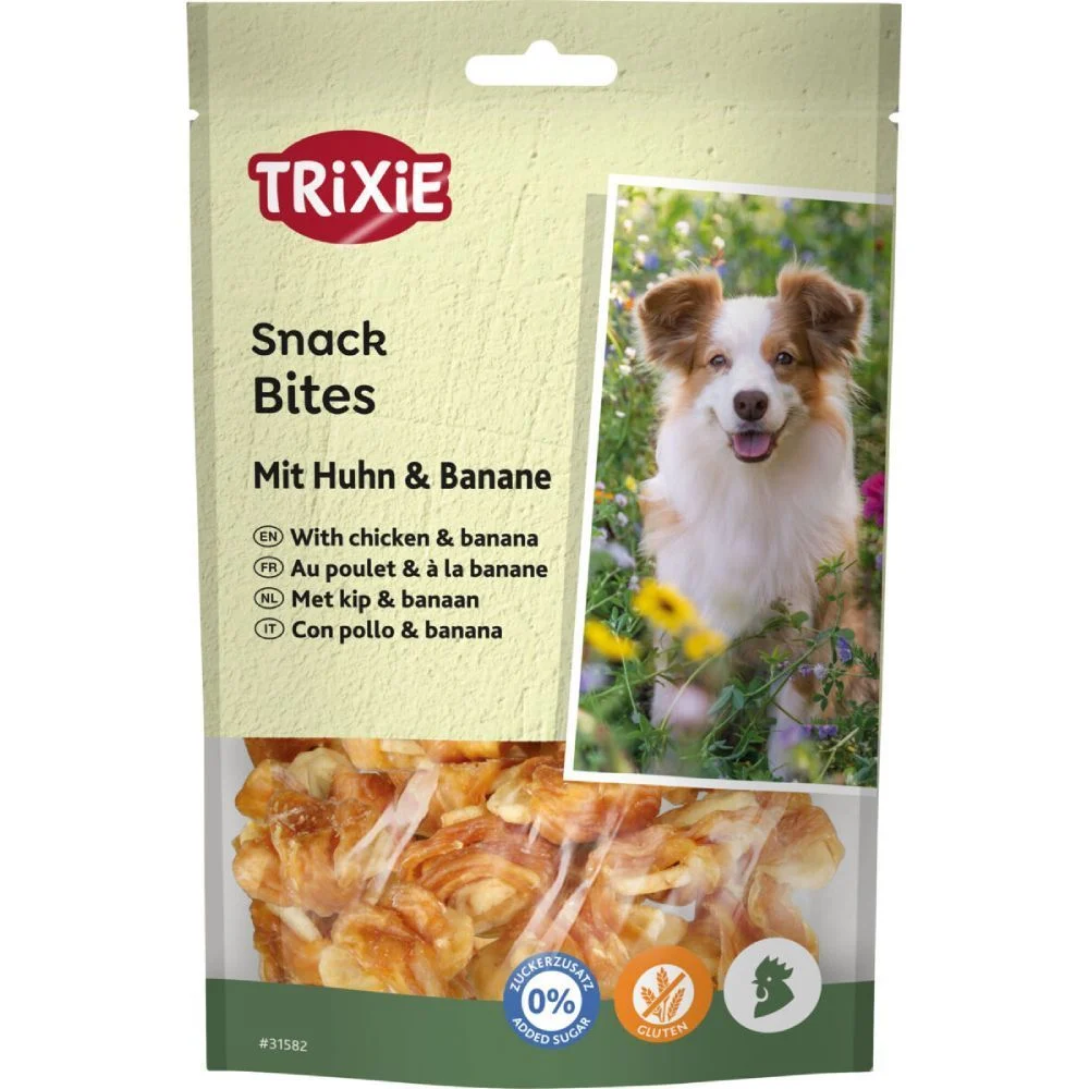 Ласощі для собак Trixie Premio Bites 100 г - курка та банан Ласощі для собак Trixie Premio Bites 100 г - курка та банан