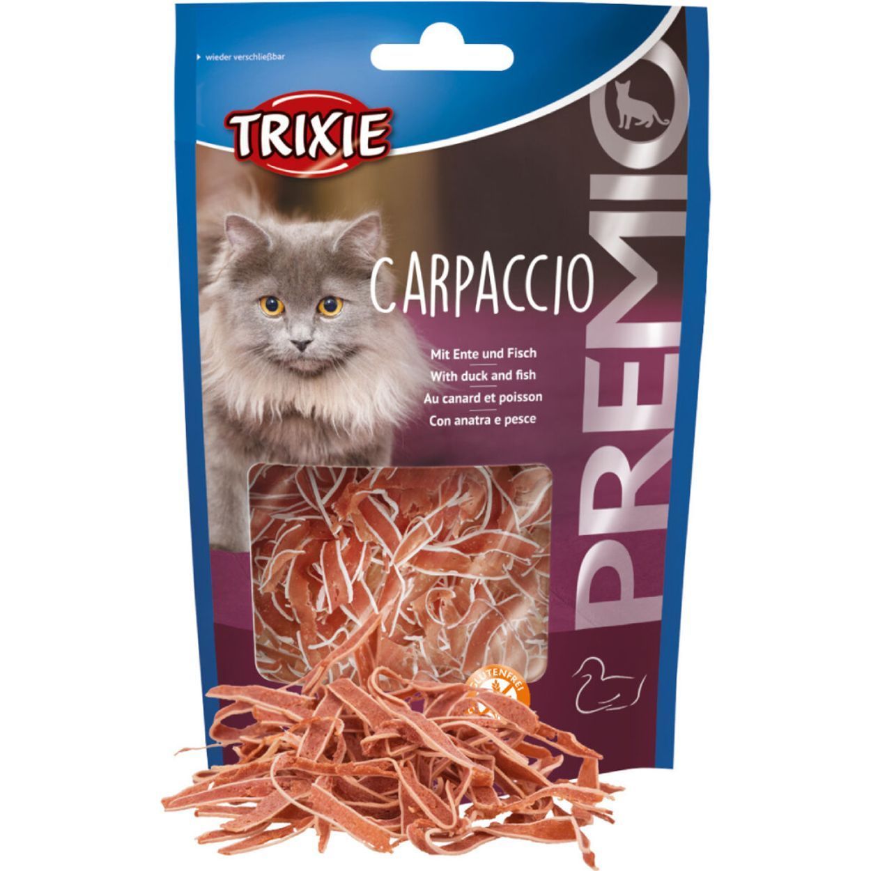 Ласощі для котів Trixie Premio Carpaccio 20 г - качка та риба