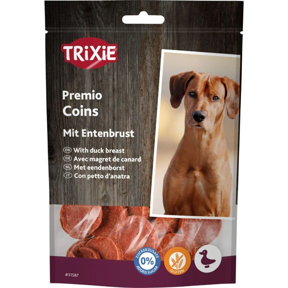 Ласощі для собак Trixie Premio Coins 80 г - качка Ласощі для собак Trixie Premio Coins 80 г - качка