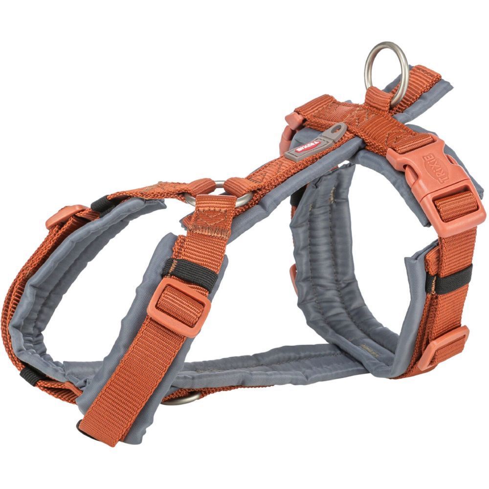 Trixie Premium Trekking Harness шлея для собак M-L 62-74 см - іржа-графіт Trixie Premium Trekking Harness шлея для собак M-L 62-74 см - іржа-графіт