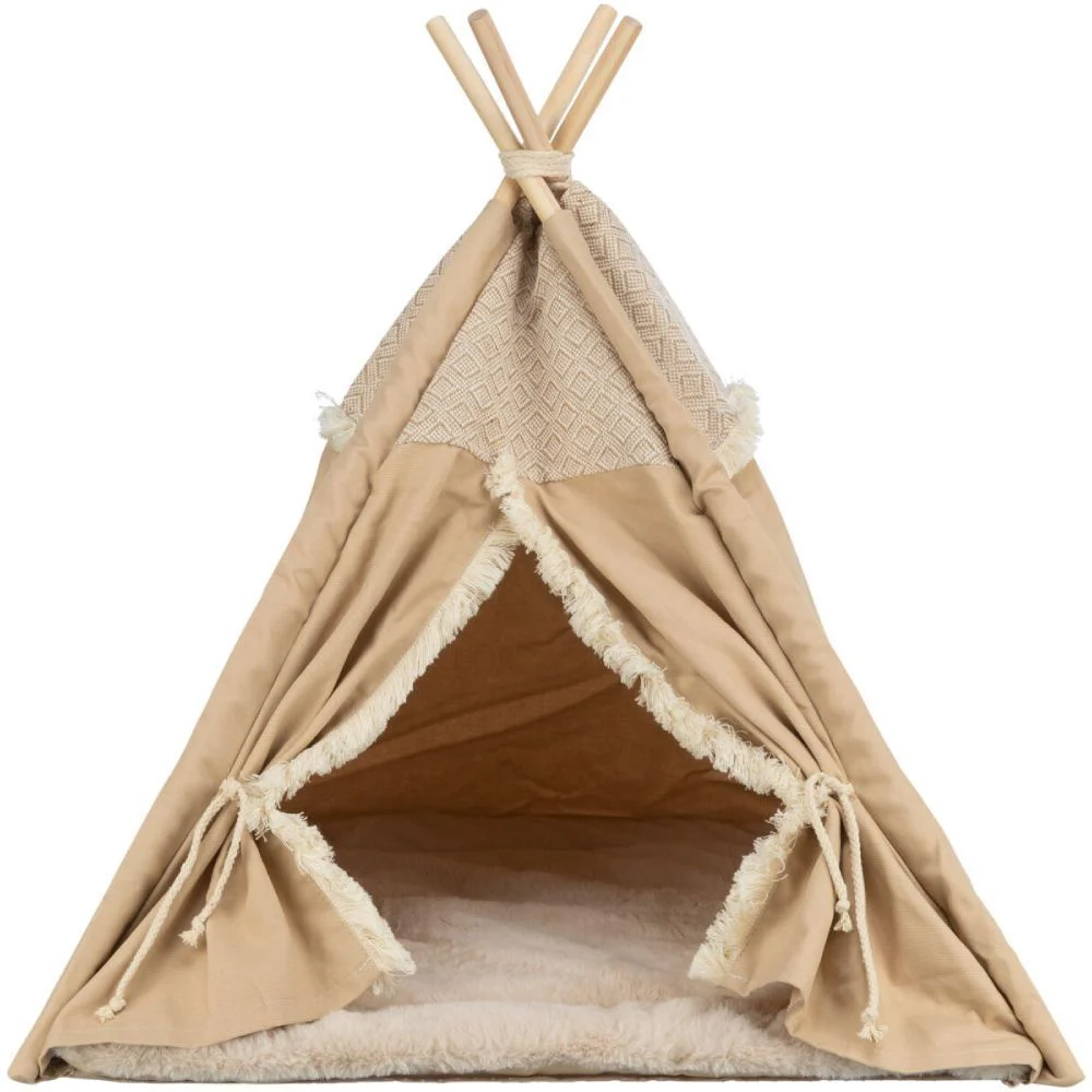 Trixie Tipi Boho будиночок для собак 55х65х55 см - бежевий Trixie Tipi Boho будиночок для собак 55х65х55 см - бежевий